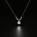 Kalung Liontin Zirkon Cushion Halo