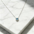 Kalung Liontin Zirkonia Hati Biru